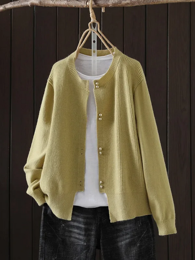 SYLVETTE | PEARL-BUTTON CARDIGAN