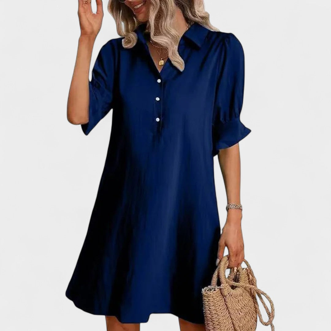 EVELYN | RELAXED BUTTON DRESS