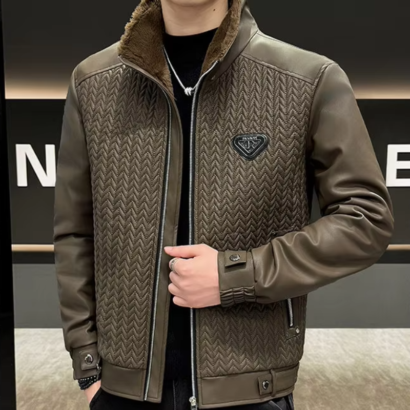 Leonardo Fiore Leather Biker Jacket