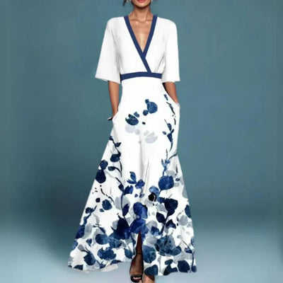 Lily | Elegant Maxi Dress with Floral Pattern