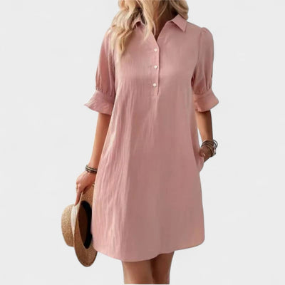EVELYN | RELAXED BUTTON DRESS