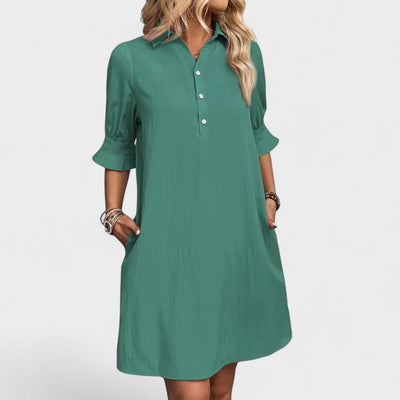 EVELYN | RELAXED BUTTON DRESS