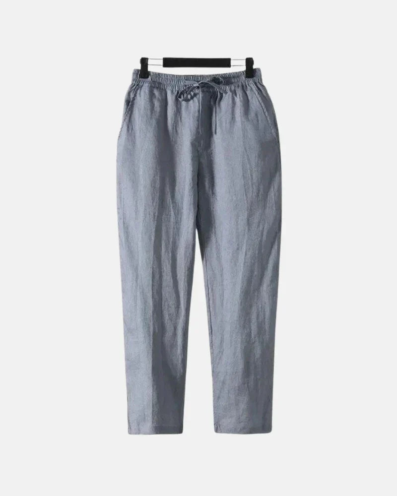 Straight Fit Linen Pants