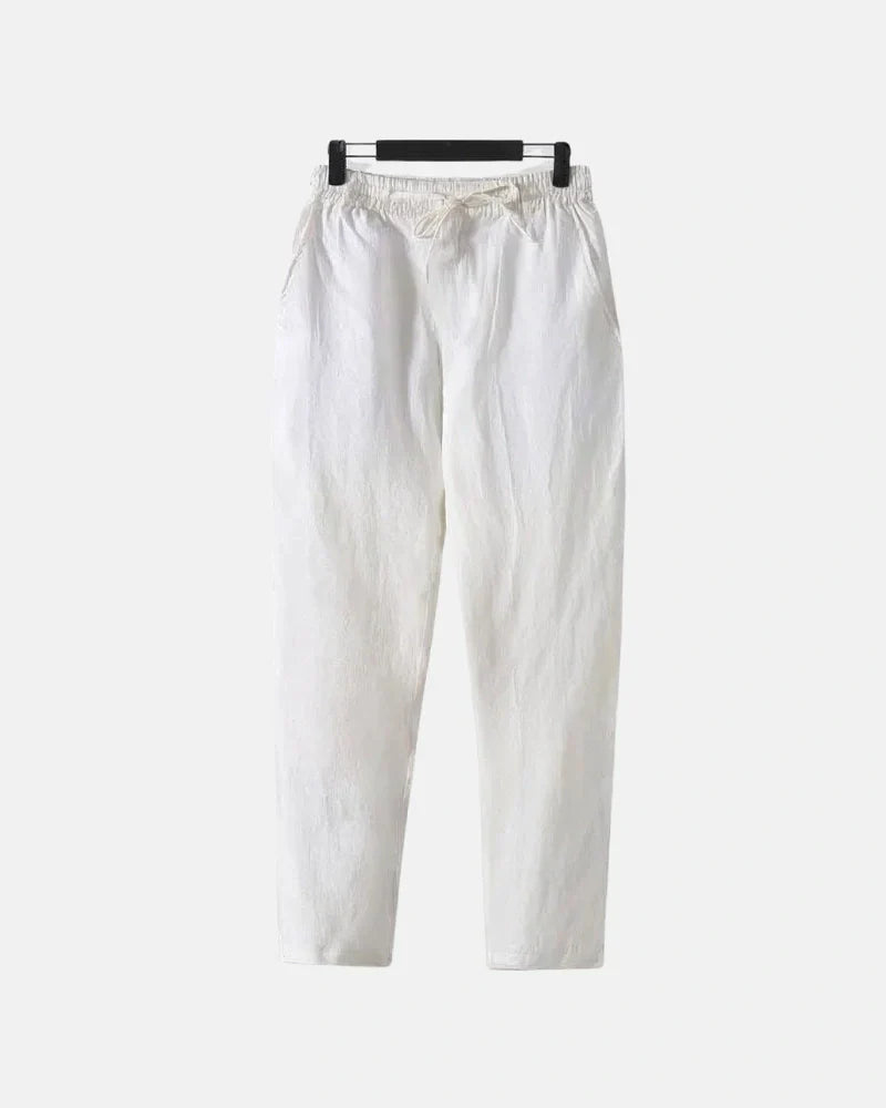 Straight Fit Linen Pants