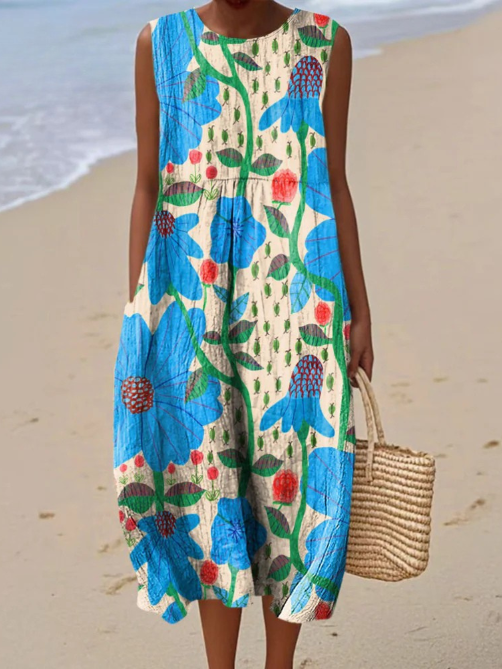 Azzurra – Vintage Artistic Print Dress