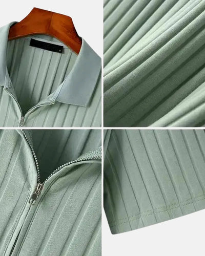 Stratus Ribbed Zip Polo