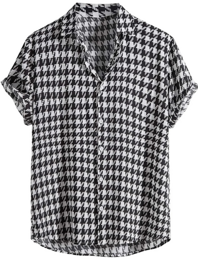 Monte Carlo Houndstooth Button-Up