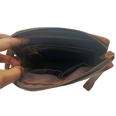 Hunter Brown Leather Ladies Bag