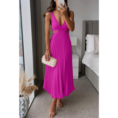 Avencea | Pleated Dress with Cutout
