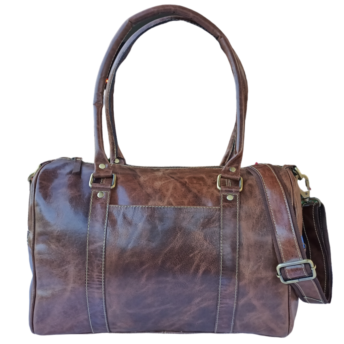 Crazy Horse Leather Mini Duffel Bag