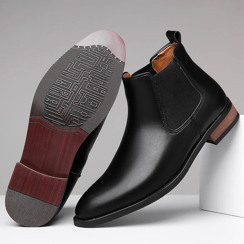 "Valdez" Leather Chelsea Boots