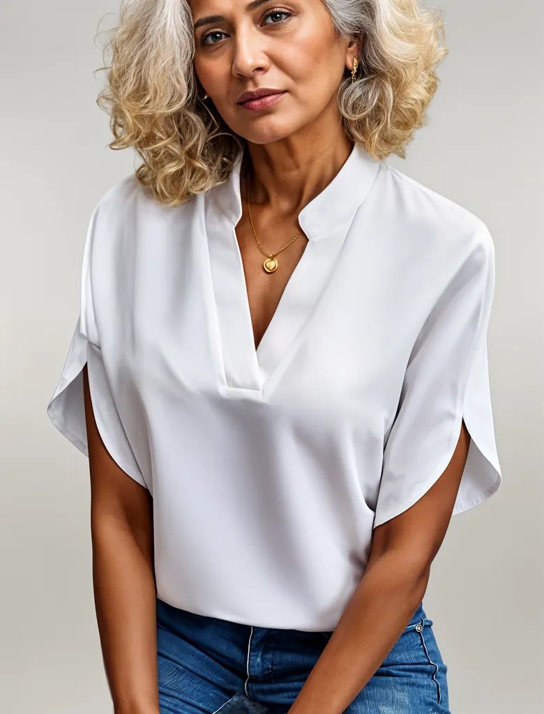 Anna™ | Relaxed v-neck blouse