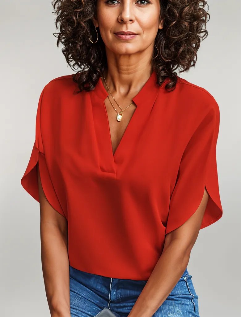 Anna™ | Relaxed v-neck blouse