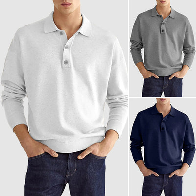 Vesuvio Notte – Long-Sleeve Polo Shirt