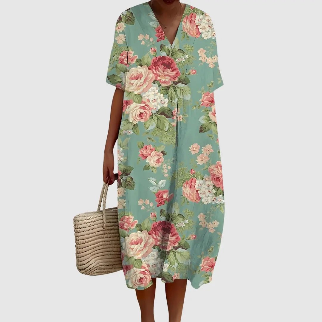 Daphne | Vintage Bloom Midi Dress