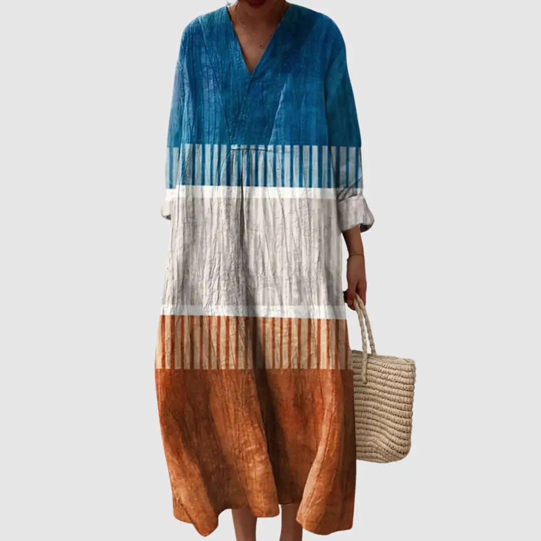 Zuri | Sunset Horizon Colourblock Maxi Dress