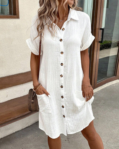 MEGAN | RELAXED BUTTON-UP SHIRT DRESS