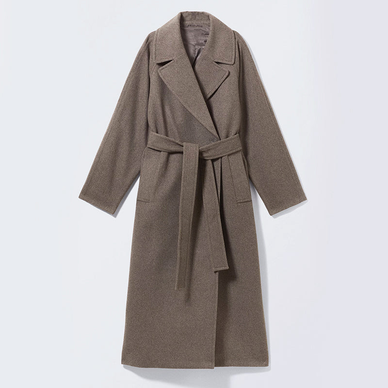 Women’s Floor-Length Wool Blend Overcoat
