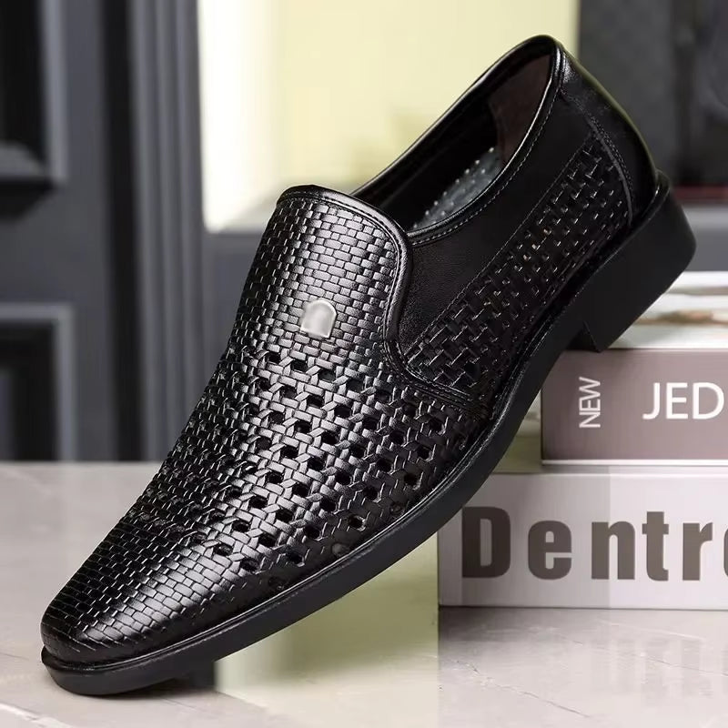 Calvair Woven Leather Loafer