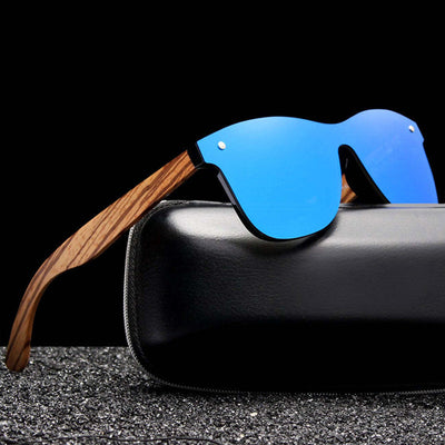 "Zebrano Fiore" Wood Sunglasses