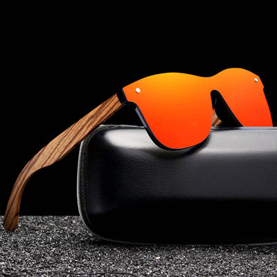 "Zebrano Fiore" Wood Sunglasses
