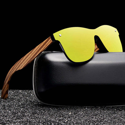 "Zebrano Fiore" Wood Sunglasses