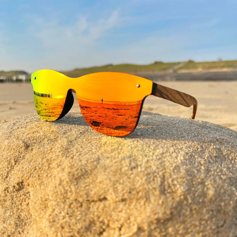 "Zebrano Fiore" Wood Sunglasses