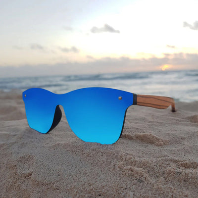 "Zebrano Fiore" Wood Sunglasses