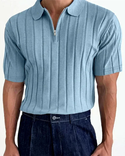 Stratus Ribbed Zip Polo