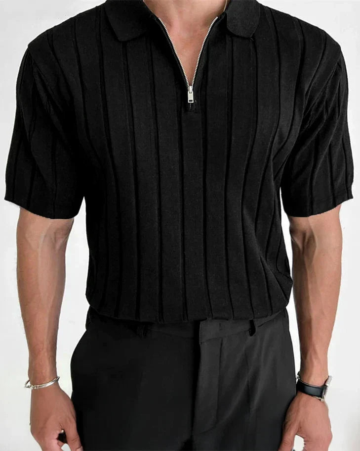 Stratus Ribbed Zip Polo