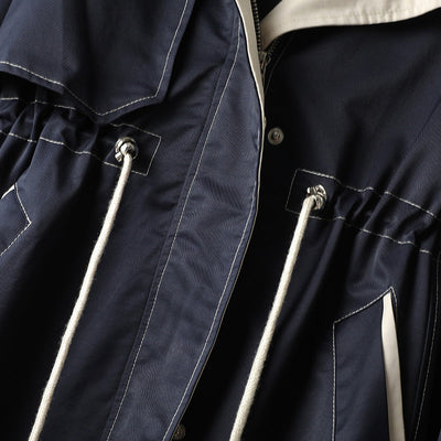 Velluto Ombra – Hooded Trench Coat