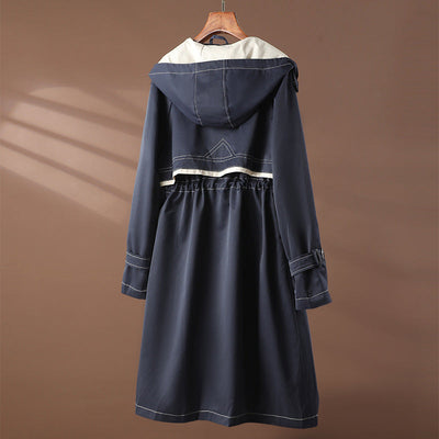 Velluto Ombra – Hooded Trench Coat