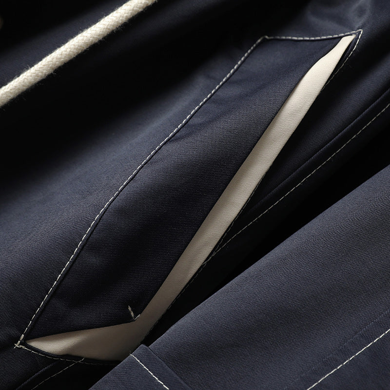 Velluto Ombra – Hooded Trench Coat