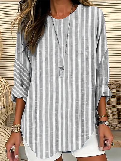 Adriana | Relaxed Striped Tunic Top