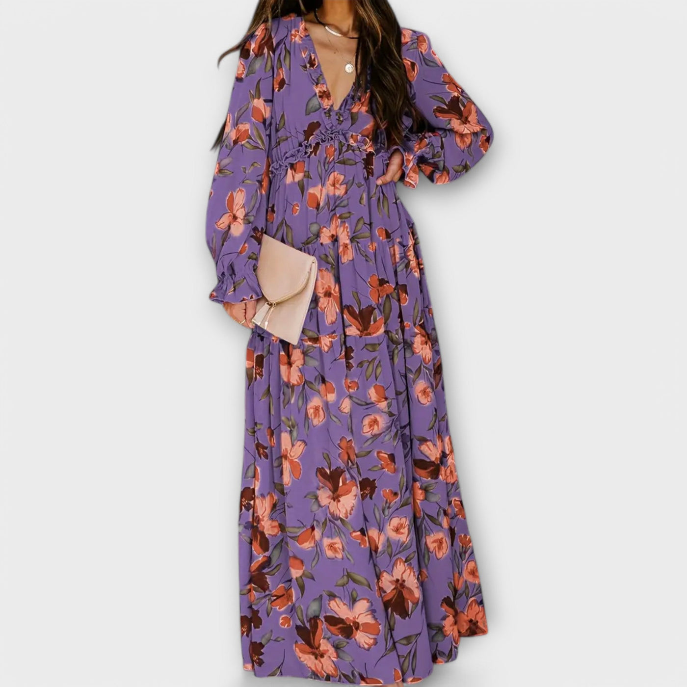 CAMILLA | ELEGANT FLORAL MAXI DRESS