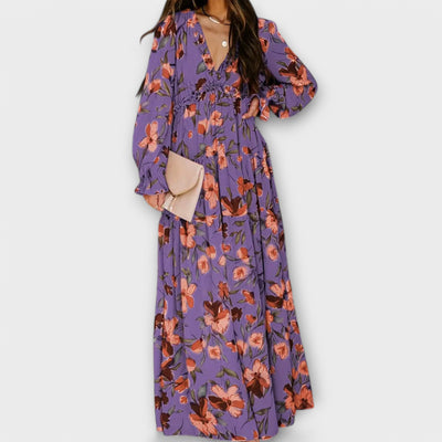 CAMILLA | ELEGANT FLORAL MAXI DRESS