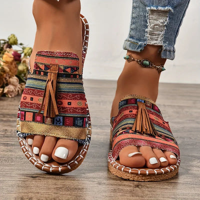 Edith | Boho Tassel Sandals