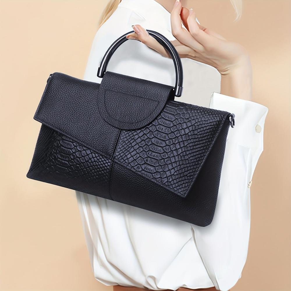 Celeste | Luxury Handbag with Crocodile Pattern