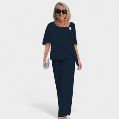 EVELYN | ELEGANT DRAPE PANT SET