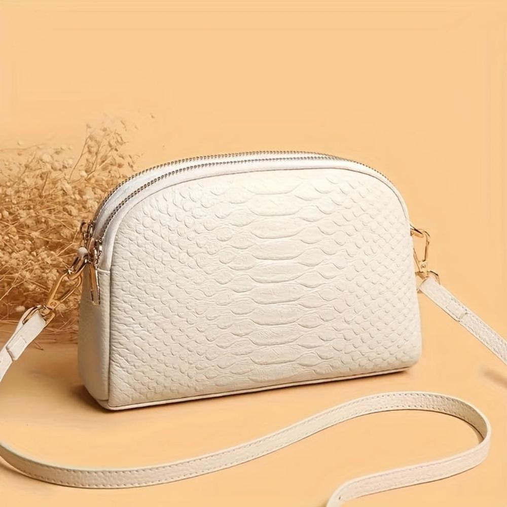 Isabella | Mini Crossbody Bag in Faux Leather with Crocodile Look
