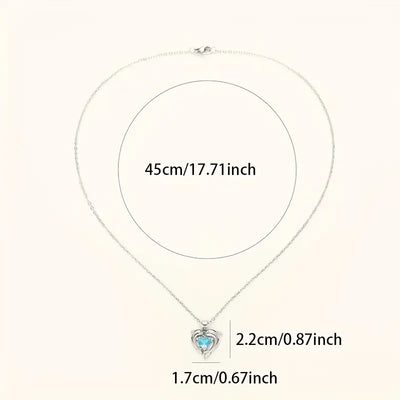 Oceanheart Twins Necklace | White Gold 14k