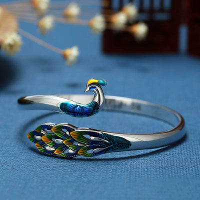 Imperial Peacock Cuff Bracelet