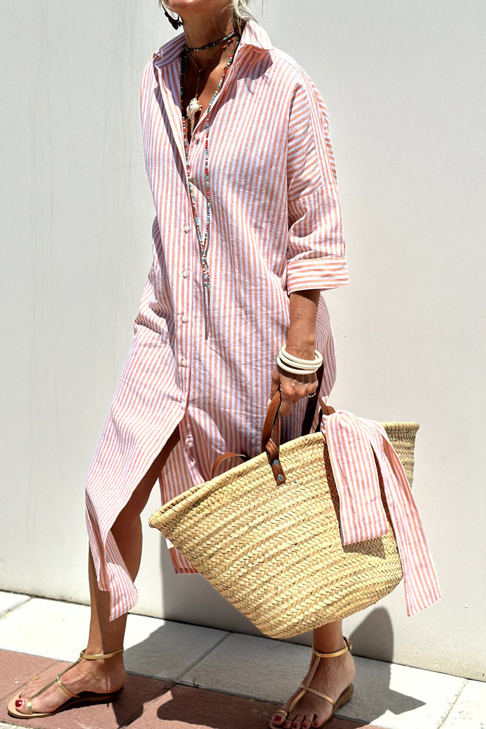 LUCY | RELAXED STRIPED SHIRT DRESS