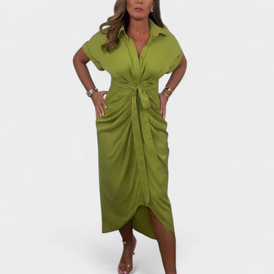 NICOLE | TIE-FRONT SHIRT DRESS