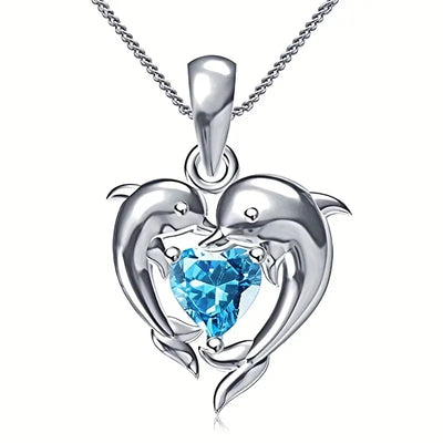Oceanheart Twins Necklace | White Gold 14k