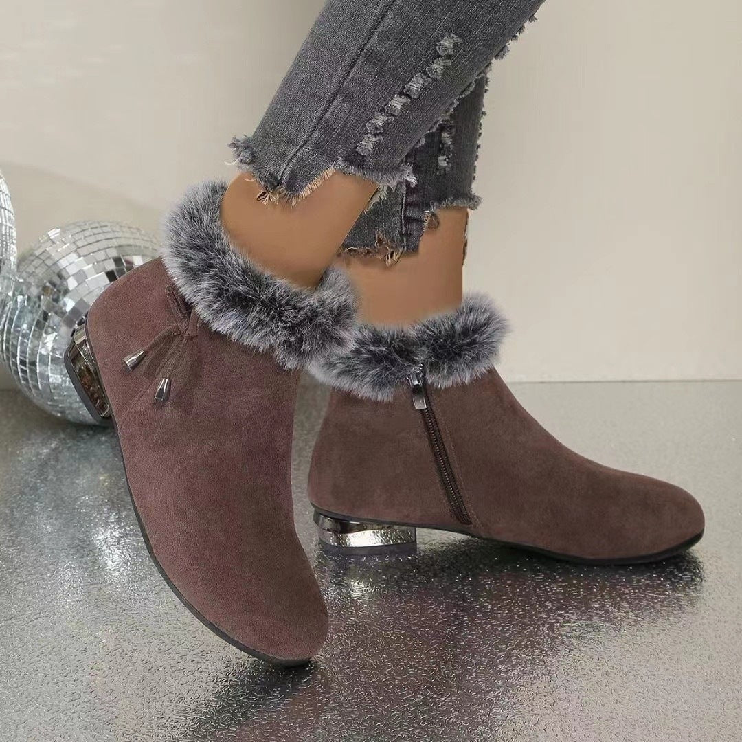 Lumi™ | Soft Leather Ankle Boots with Mid Heel for Autumn and Winter