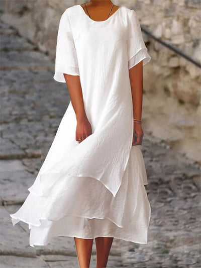 Avencea | Double-layered Dress Made of Linen and Cotton