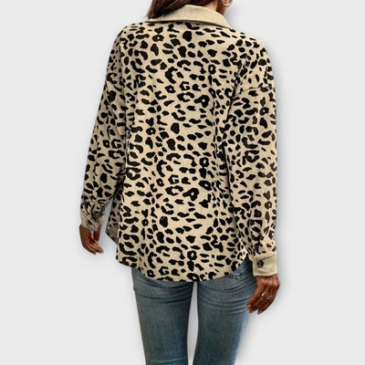 Casual Leopard Print Shirt Jacket