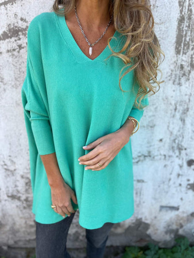 Grace™ - Comfortable V-neck Long Sleeve Sweater