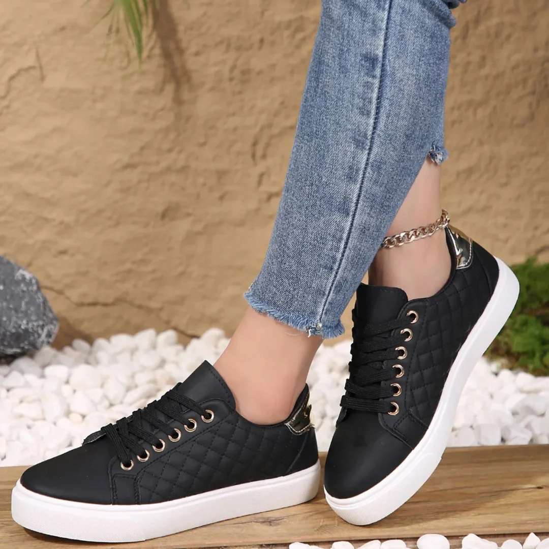 Paige | Women’s Breathable Quilted Walking Lace-Up Shoes